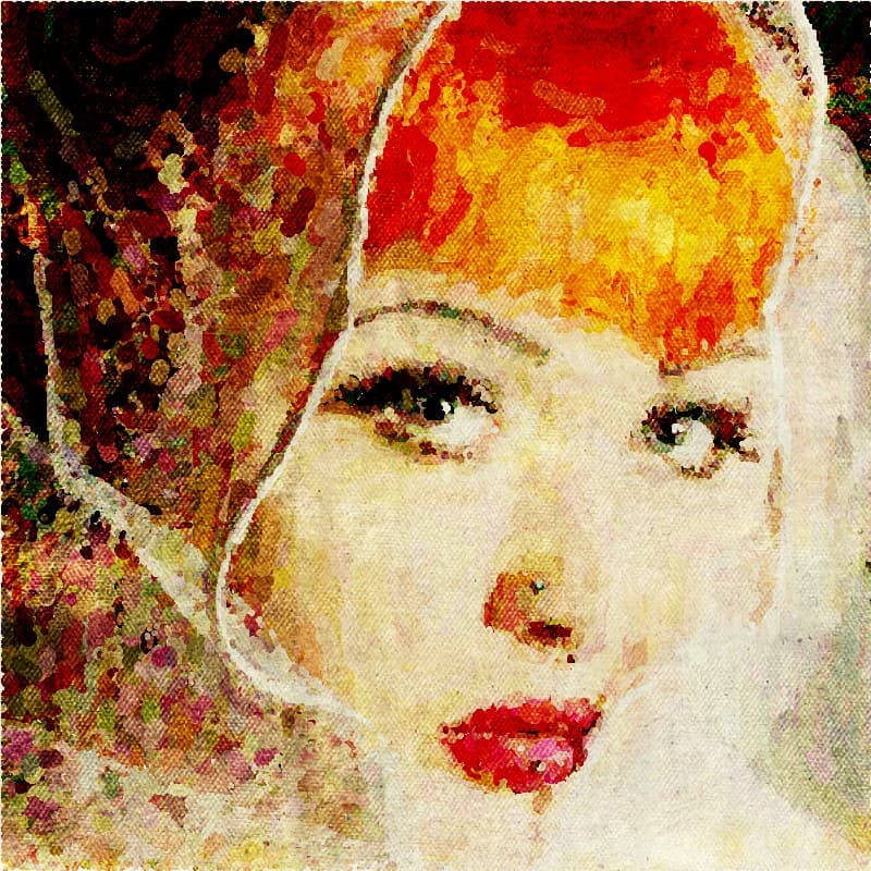 Portrait with coloured edit
